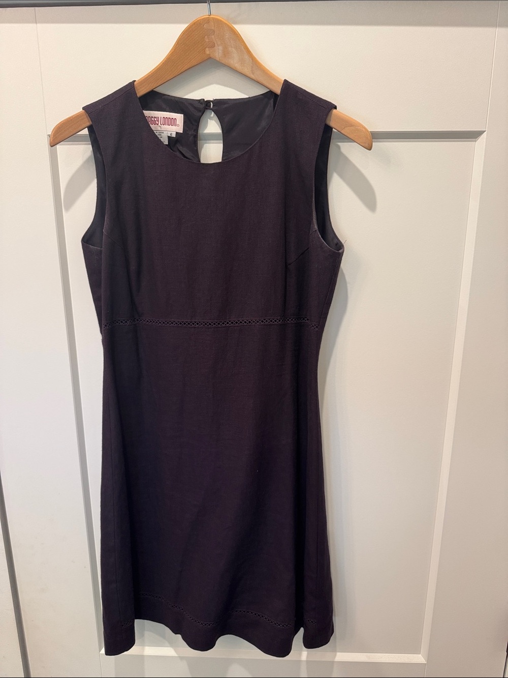 Maggy London Deep Plum Sleeveless Sheath Dress